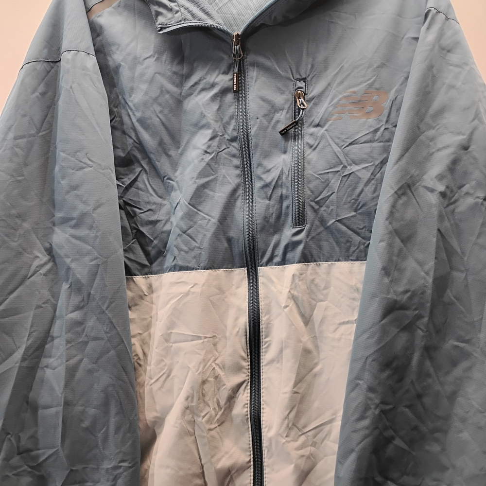 New Balance Men's Teal/ Blue and White Running Jacket